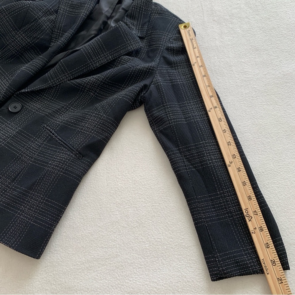 Black Label by Evan-Picone Blazer Jacket Women's Long Sleeve Button Black Size 8 - Picture 15 of 16